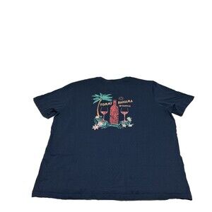 Tommy Bahama Men’s Navy Classic Fit Sip Happens design T-Shirt Whale Logo Sz M